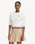 Tommy Jeans - Tjw Rwb Tipping Sweater - Bianco