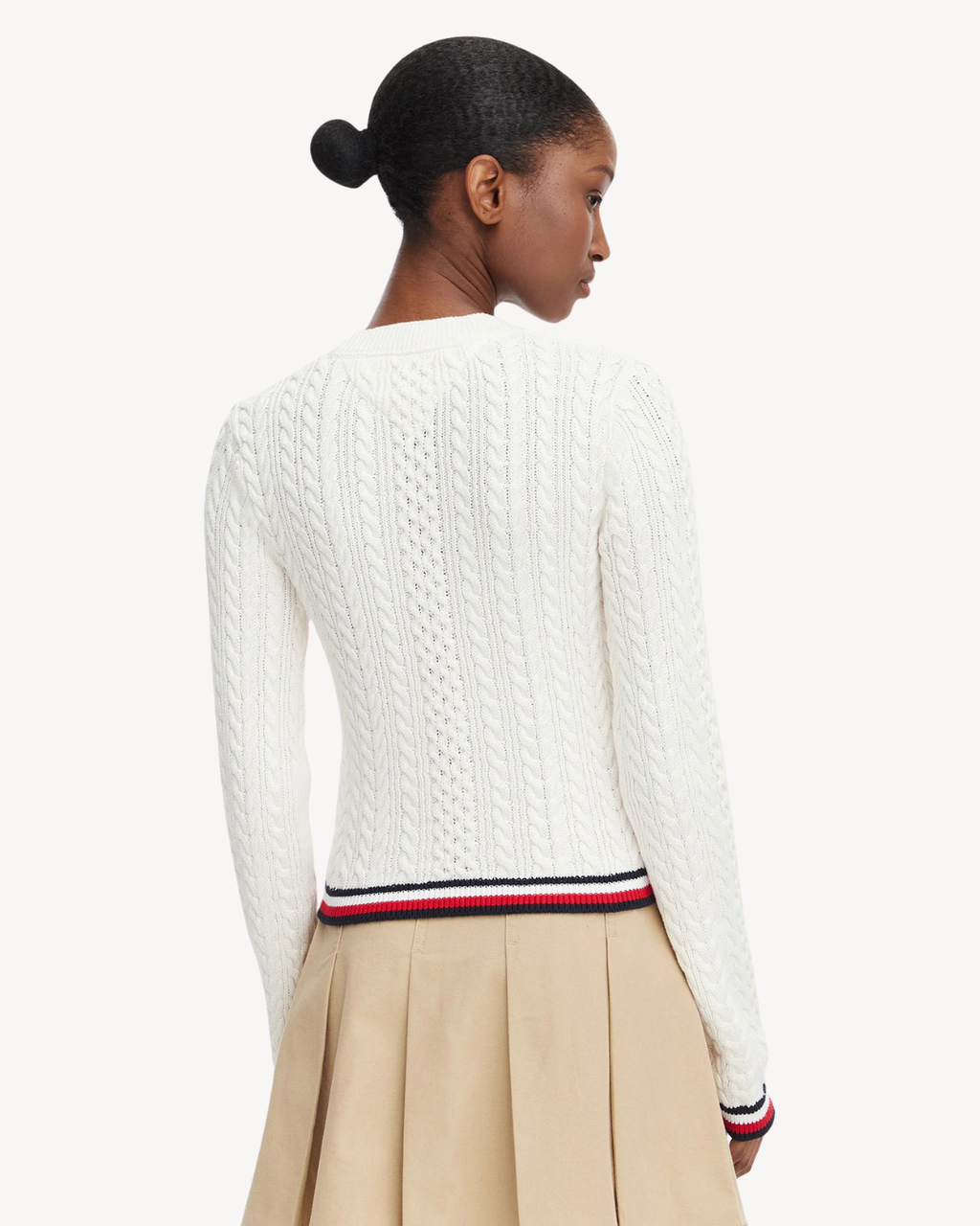 Tommy Jeans - Tjw Rwb Tipping Sweater - Bianco
