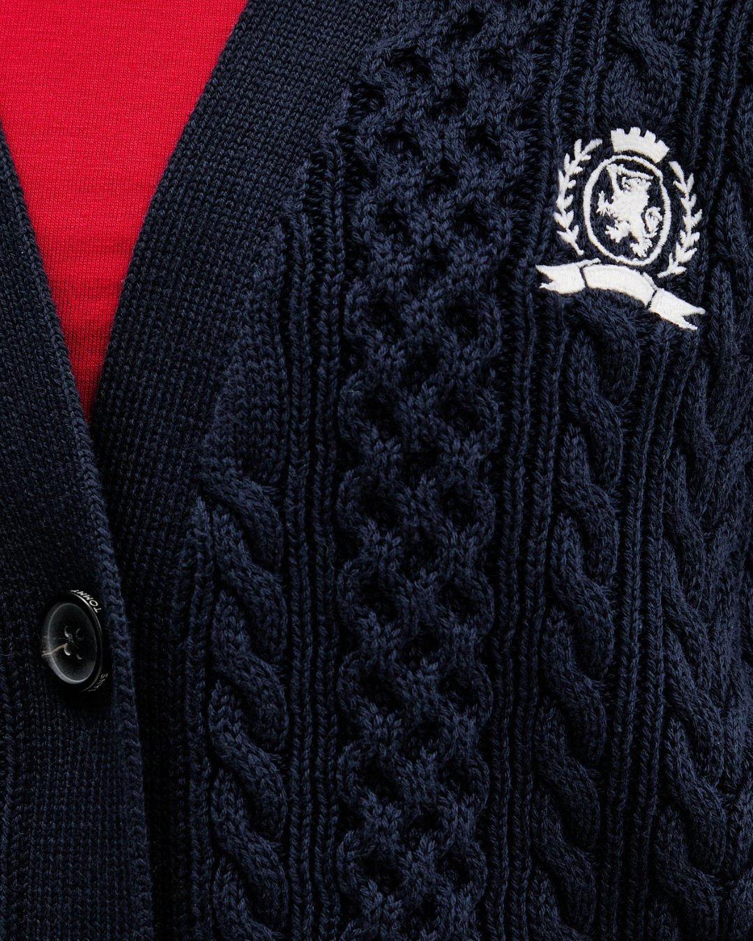 Tommy Jeans - Tjw Rwb Tipping Ovs Cardigan - Blu
