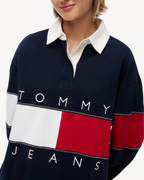Tommy Jeans - Tjw Ovs Flag Rugby Ext - Blu