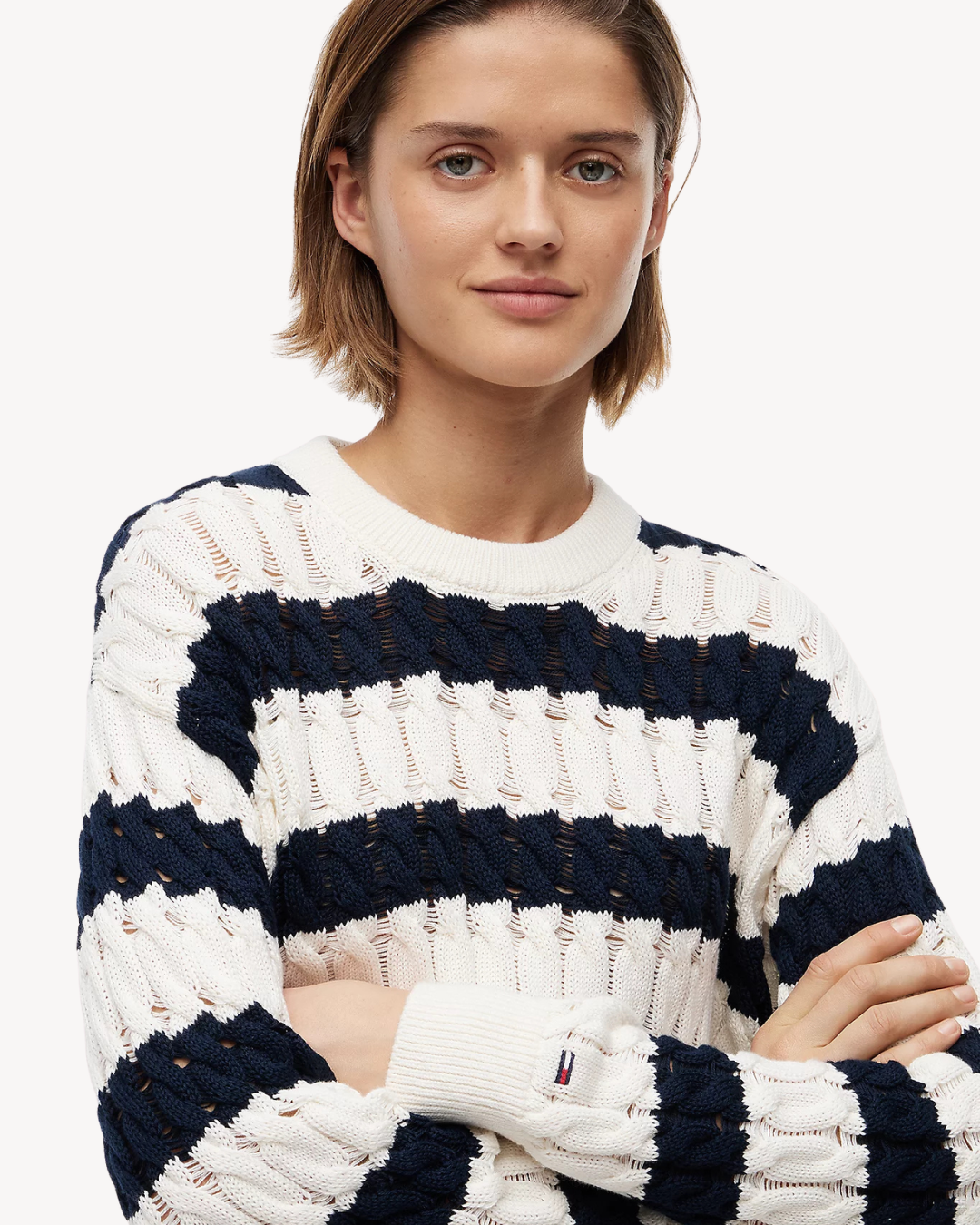 Tommy Jeans - Tjw Loose Cable Sweater Ext - Blu