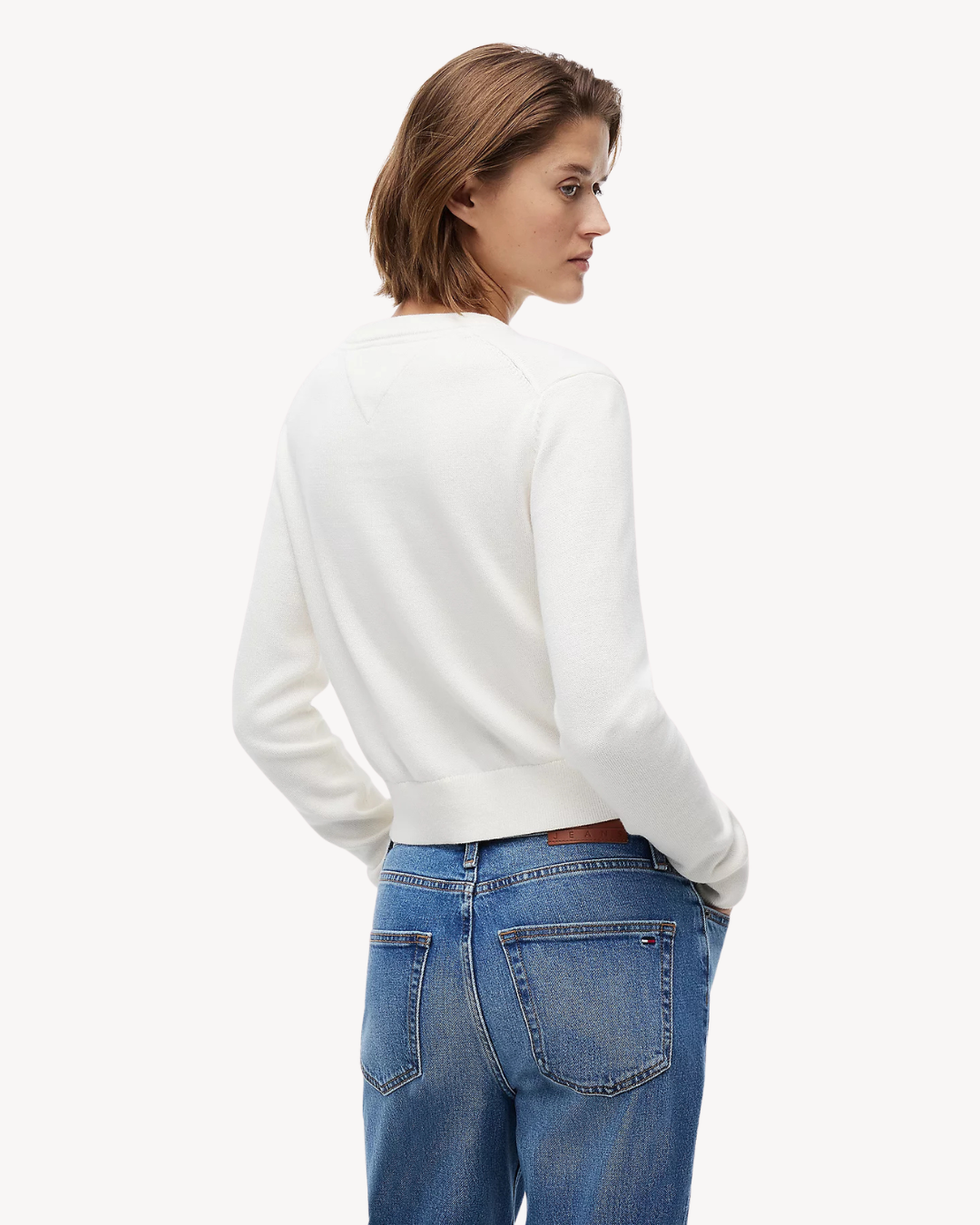 Tommy Jeans - Tjw Flag Crew Neck Sweater Ext - Bianco