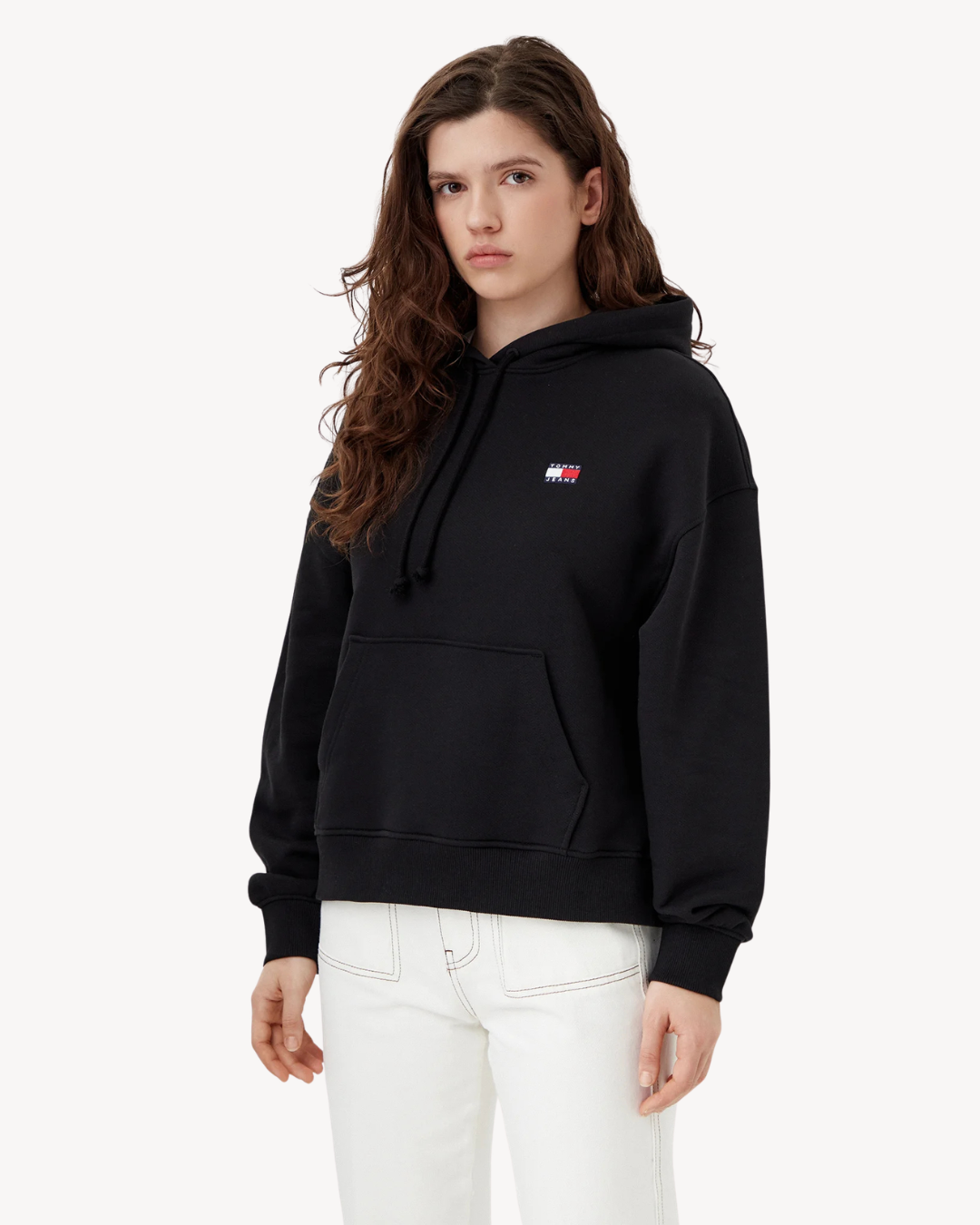 Tommy Jeans - Tjw Boxy Badge Hoodie Ext - Nero