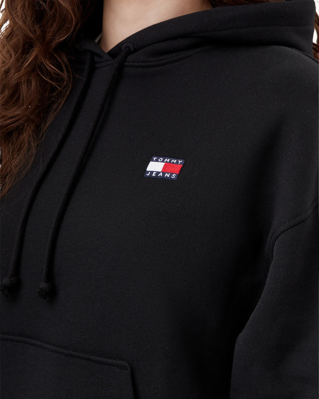 Tommy Jeans - Tjw Boxy Badge Hoodie Ext - Nero