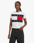Tommy Jeans - Tjw Reg Flag SS Tee Ext - Bianco