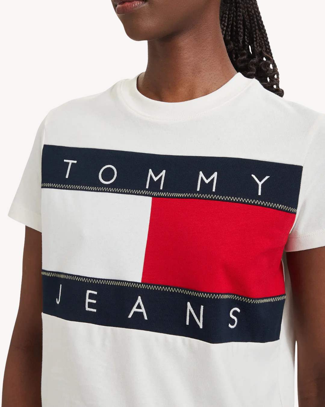 Tommy Jeans - Tjw Reg Flag SS Tee Ext - Bianco