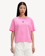 Tommy Jeans - Tjw Boxy Badge Tee Ext - Pink Daisy
