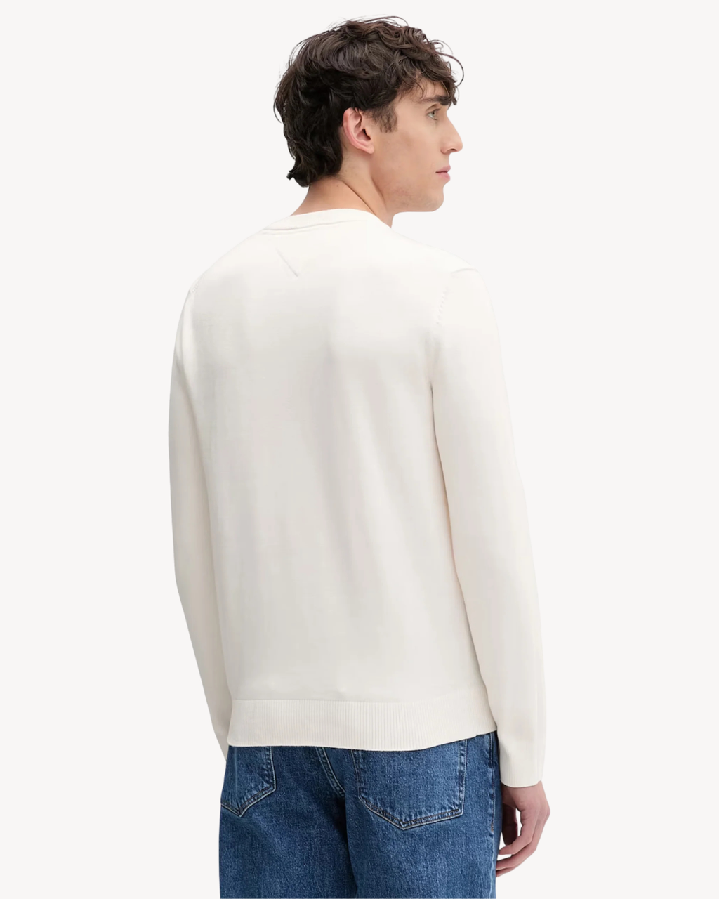 Tommy Jeans - Tjm Slim Ess Light Sweater Ext - Bianco