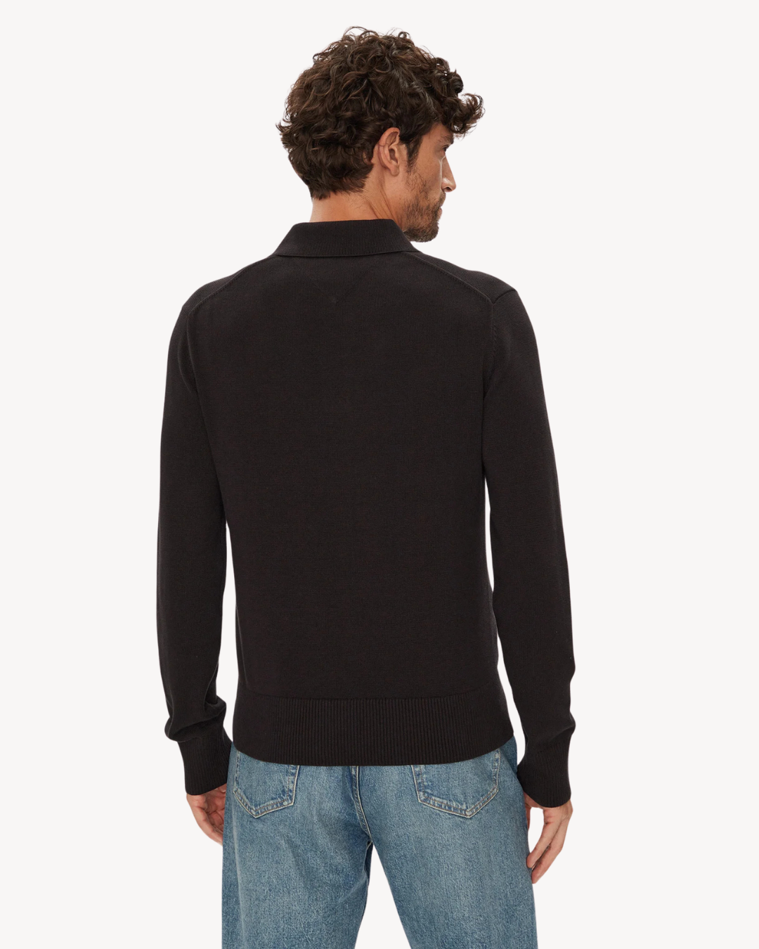 Tommy Jeans - Tjm Slim Essential Polo Swtr Ext - Nero