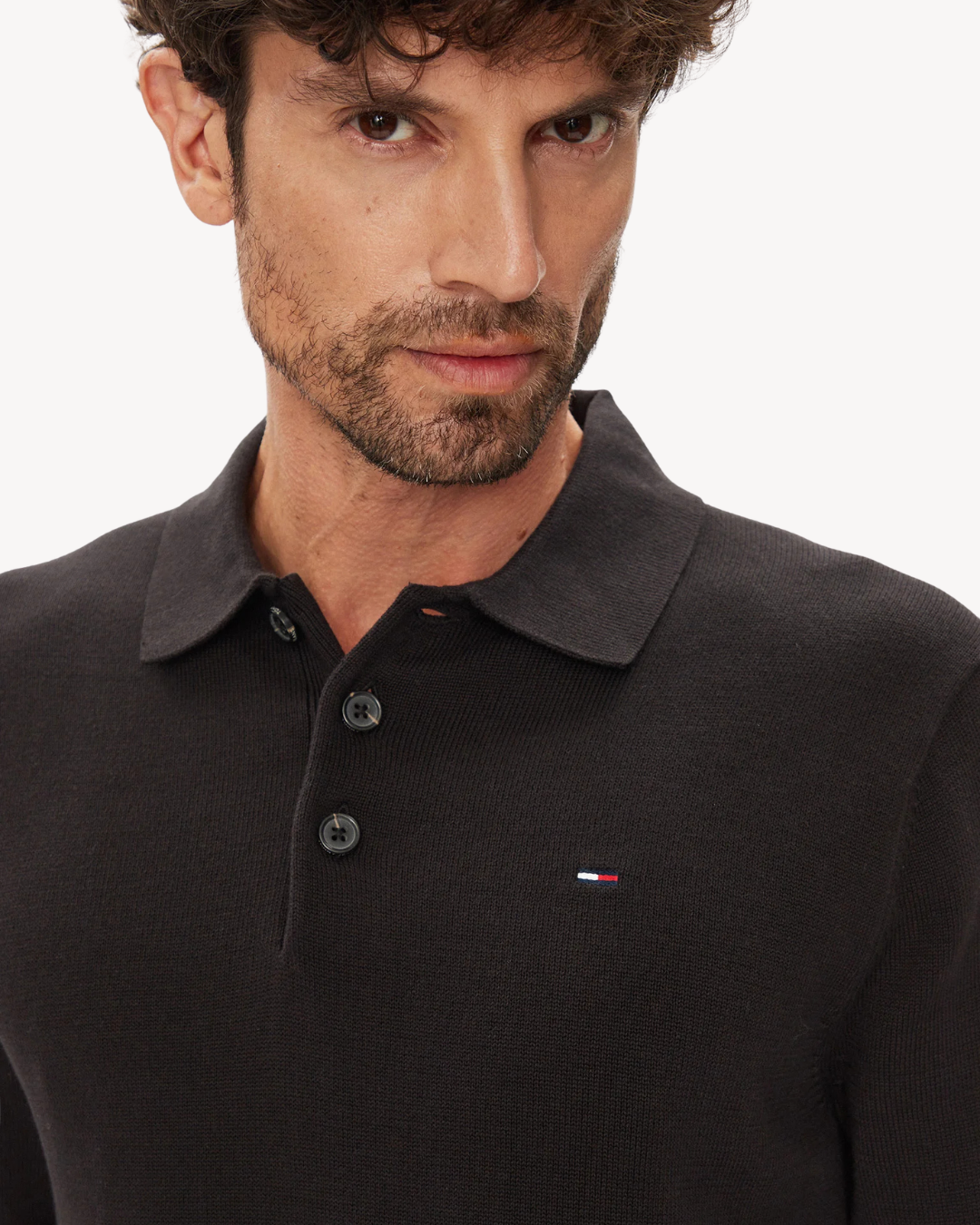 Tommy Jeans - Tjm Slim Essential Polo Swtr Ext - Nero