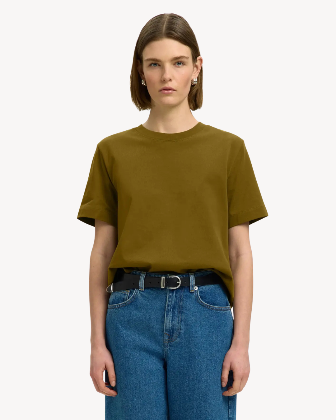 Selected Femme - Slfessential SS Boxy Tee Noos - Fir Green