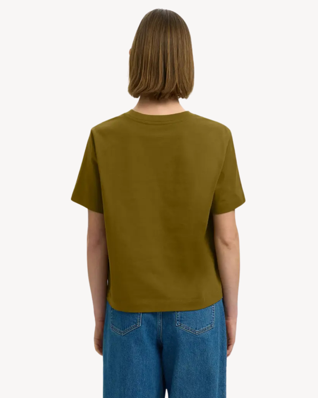 Selected Femme - Slfessential SS Boxy Tee Noos - Fir Green