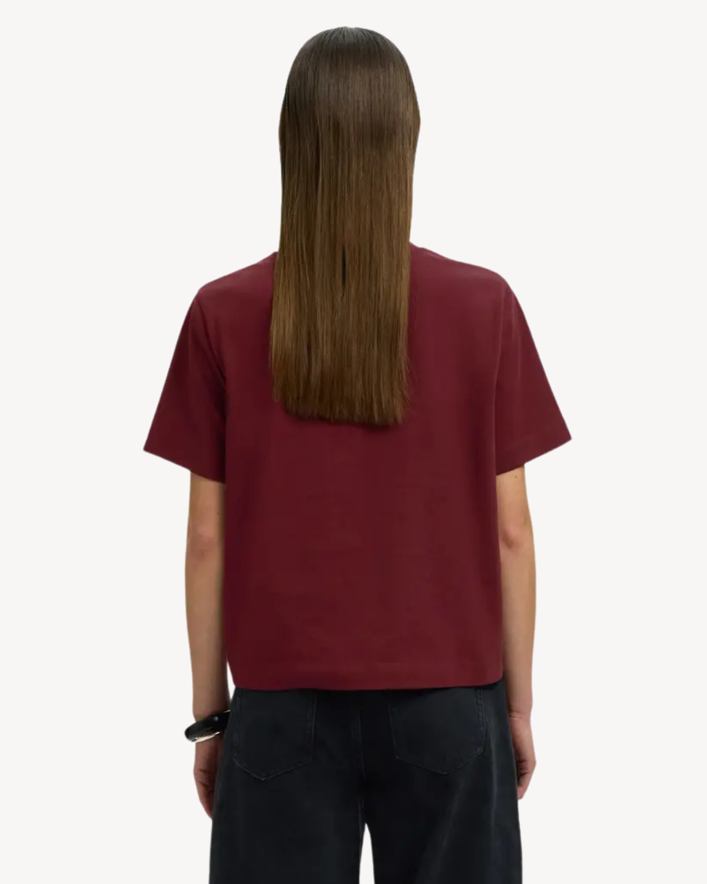 Selected Femme - Slfessential SS Boxy Tee Noos - Tawny Port