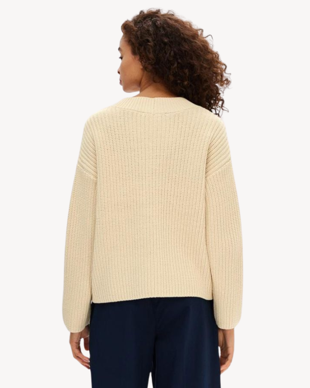 Selected Femme - Slwselma Sus LS Knit V-Neck - Birch