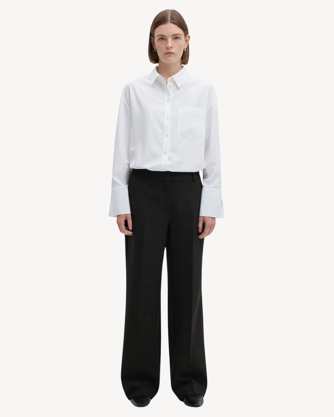 Selected Femme - Slfrita MW Wide Pant FD Noos - Nero