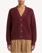 Selected Femme - Slwselma Sus LS Knit V-Cardigan Noos - Tawny Port
