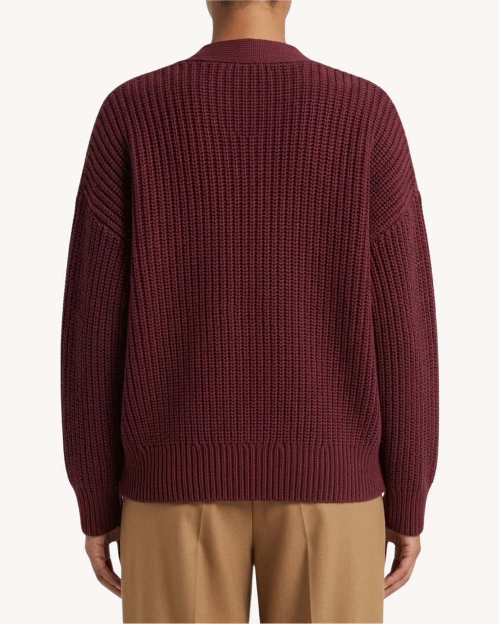 Selected Femme - Slwselma Sus LS Knit V-Cardigan Noos - Tawny Port