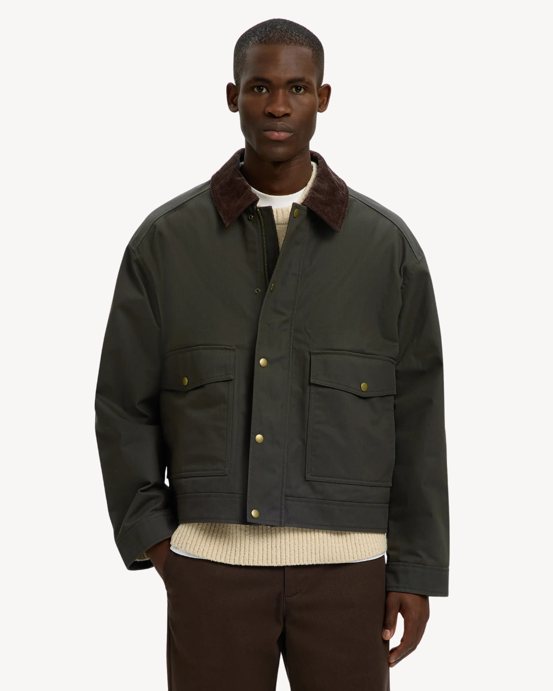 Selected Homme - Slhmontana Waxed Cotton Jacket - Peat