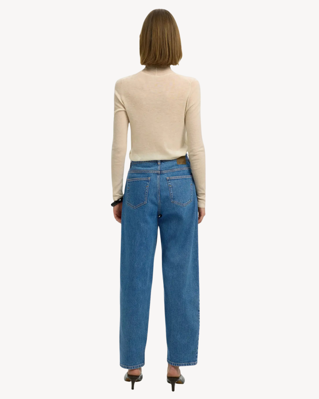 Selected Femme - Slwbarrel Bea-Kori HW Jeans Noos - Blu