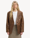 Selected Femme - Slwjil Leather Blazer - Delicioso