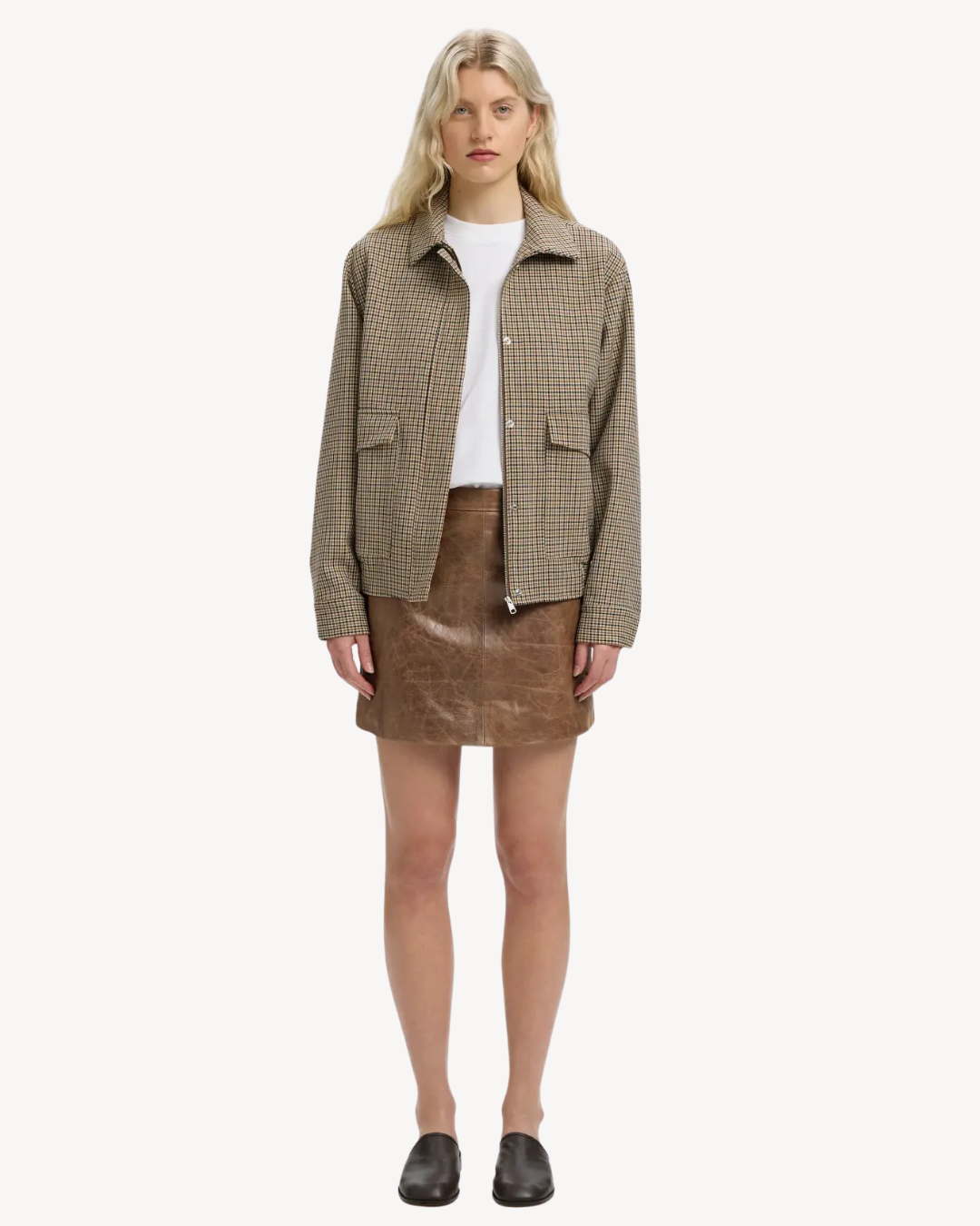 Selected Femme - Slwjil Leather HW Mini Skirt - Delicioso