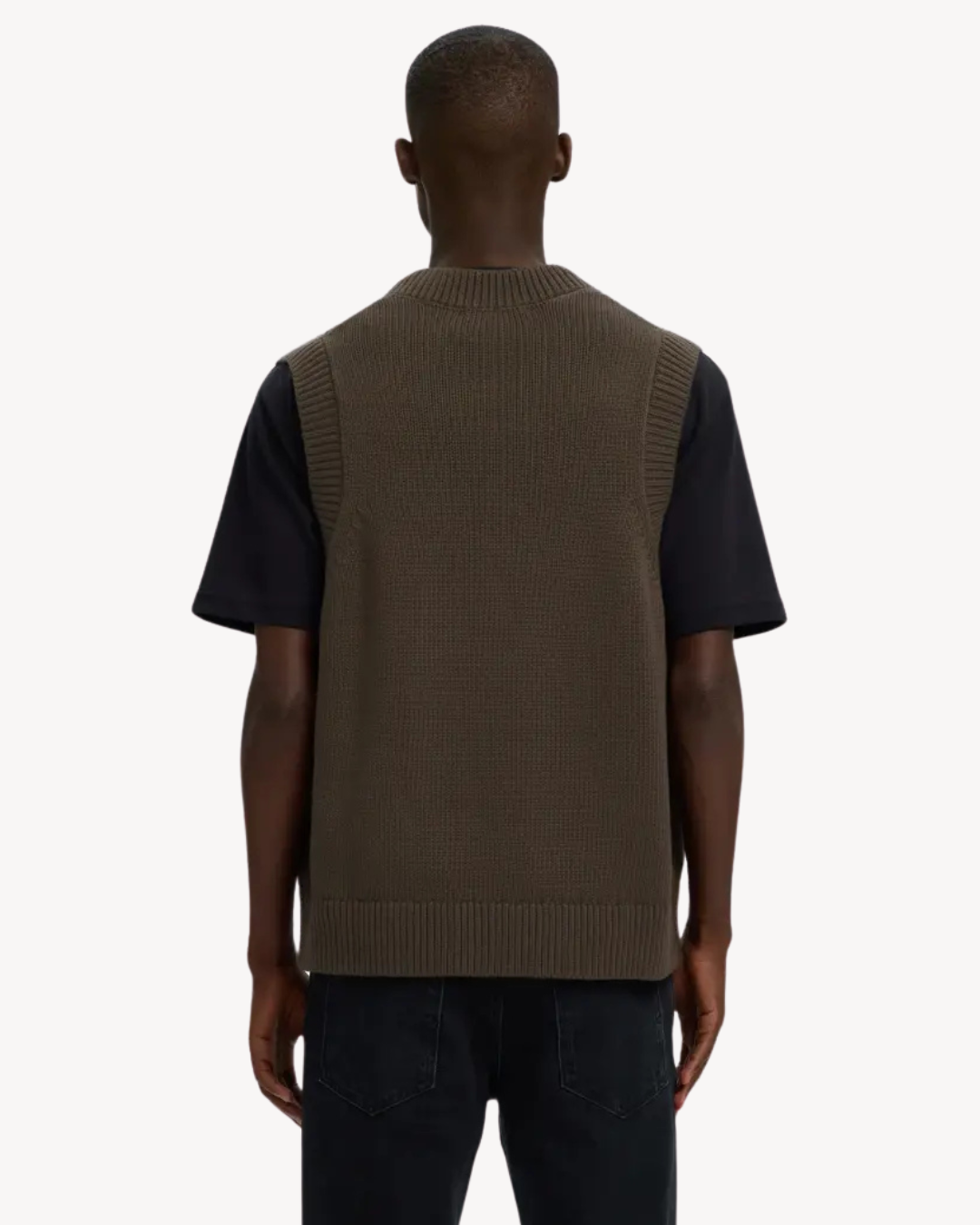 Selected Homme - Slmbraun Heavy Knit Vest - Turkish Coffee