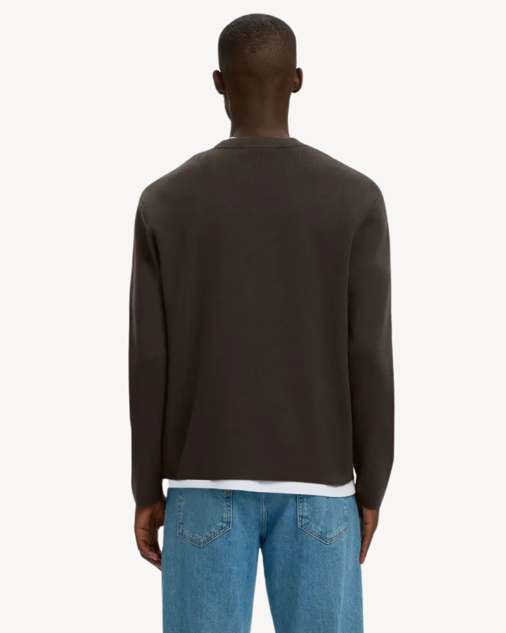 Selected Homme - Slmmike Light LS Knit Crew Neck - Turkish Cofee