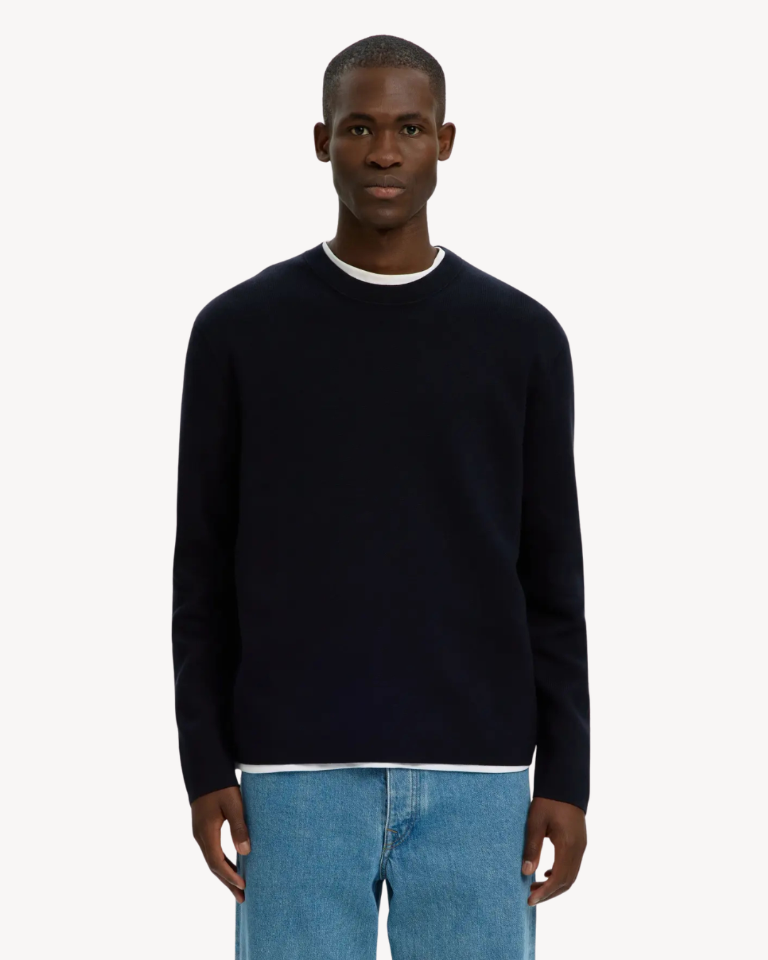Selected Homme - Slmmike Light LS Knit Crew Neck - Blu