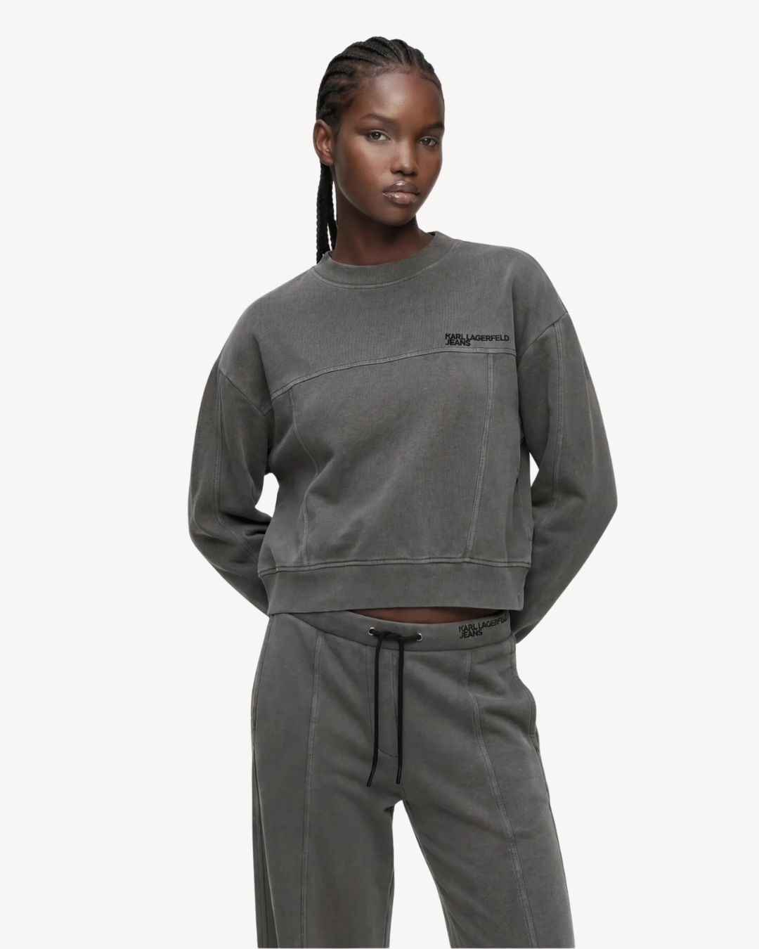Karl Lagerfeld Jeans - Klj Boxy Washed Sweat - Washed Tornado