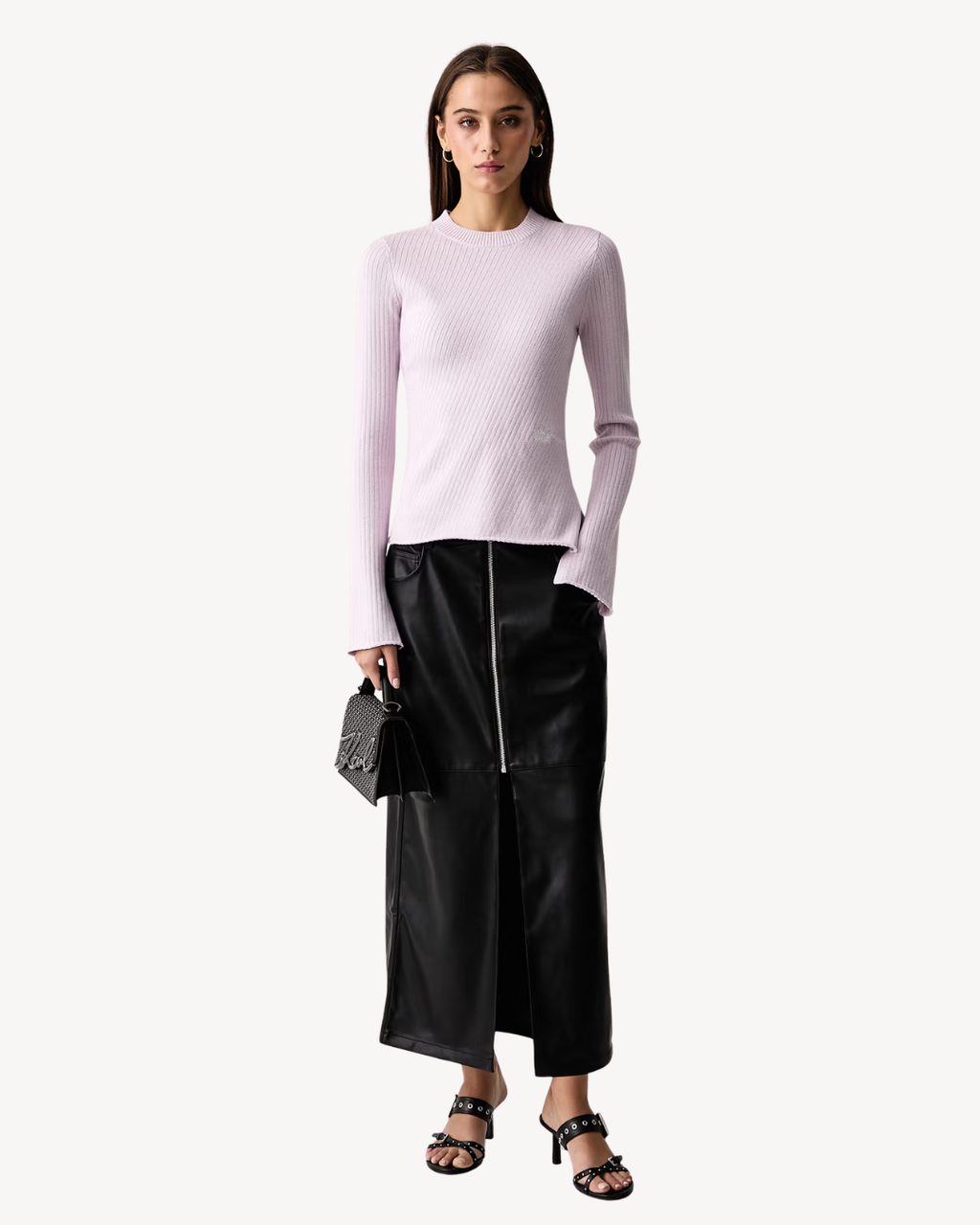 Karl Lagerfeld Jeans - Klj PU Midi Skirt - Nero
