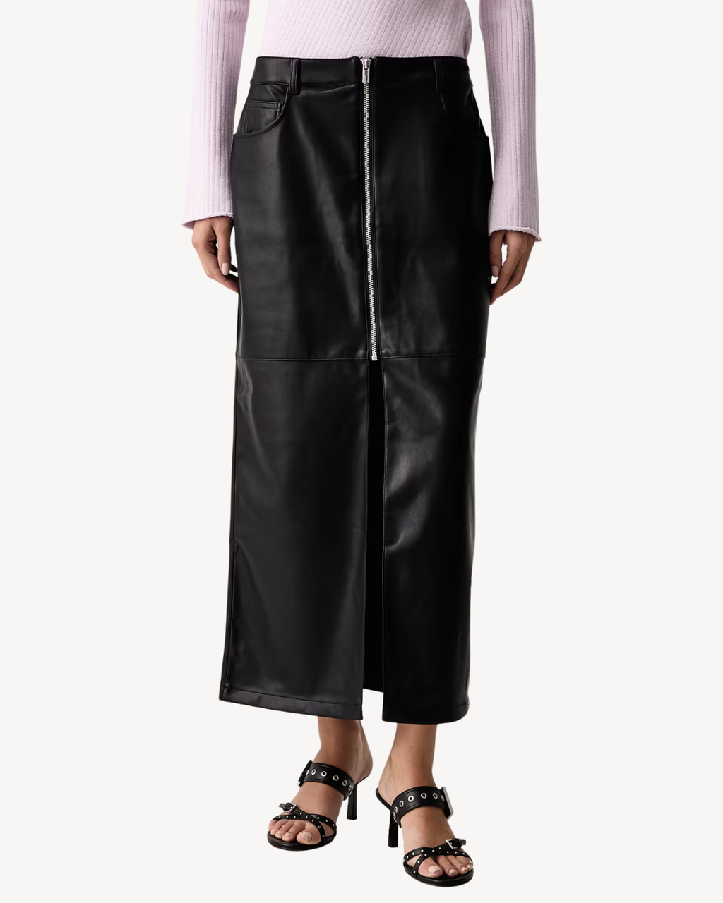 Karl Lagerfeld Jeans - Klj PU Midi Skirt - Nero