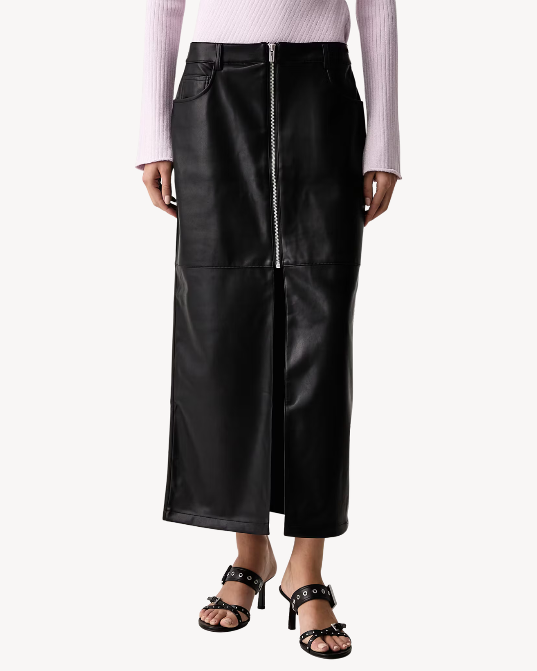 Karl Lagerfeld Jeans - Klj PU Midi Skirt - Nero