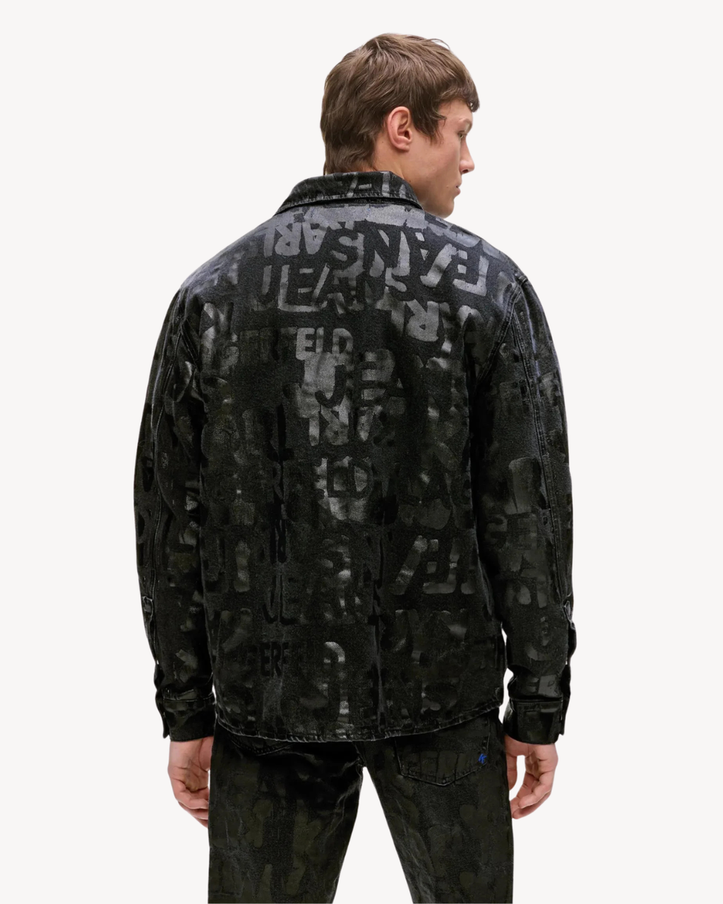 Karl Lagerfeld Jeans - Klj Aop Denim Overshirt - Washed Black