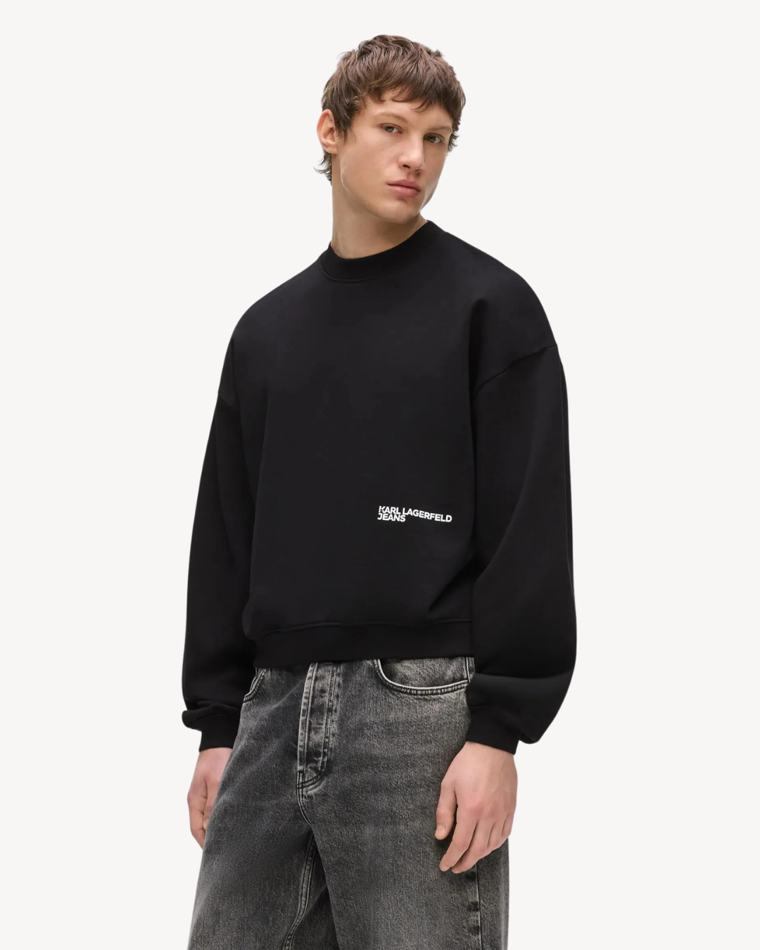Karl Lagerfeld Jeans - Klj Boxy Gradient Logo Sweat - Nero