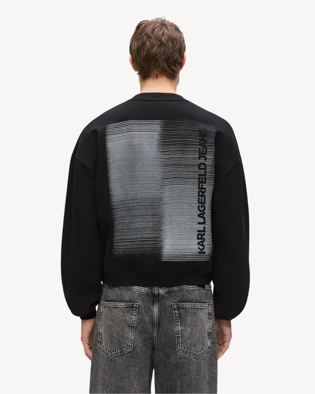 Karl Lagerfeld Jeans - Klj Boxy Gradient Logo Sweat - Nero