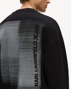 Karl Lagerfeld Jeans - Klj Boxy Gradient Logo Sweat - Nero