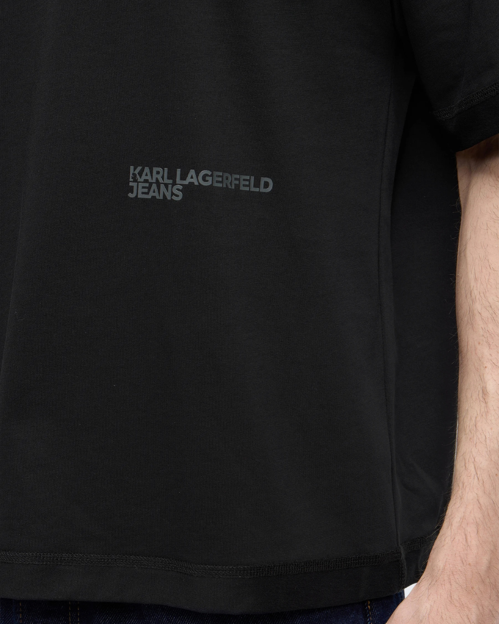 Karl Lagerfeld Jeans - Klj Inside Out Boxy Tee - Nero