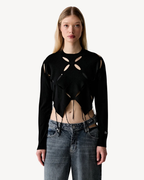 Karl Lagerfeld Jeans - Klj Knitted Argyle Top - Nero