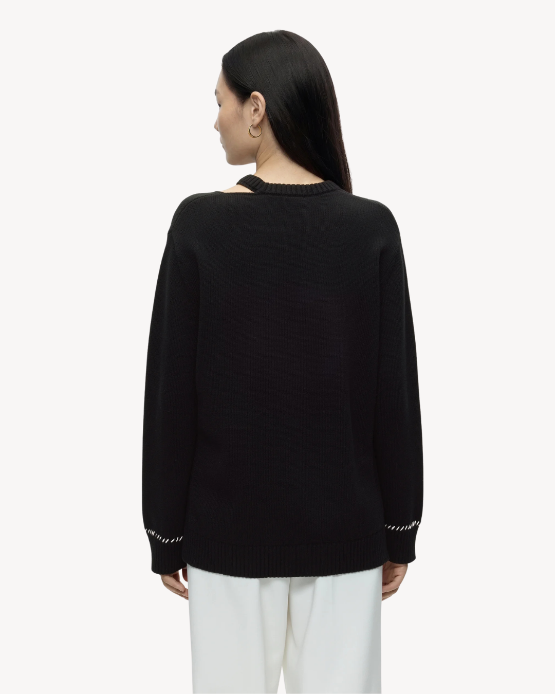 Karl Lagerfeld Jeans - Klj Destructed Logo Knit - Nero