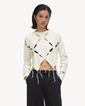 Karl Lagerfeld Jeans - Klj Knitted Argyle Top - Egret
