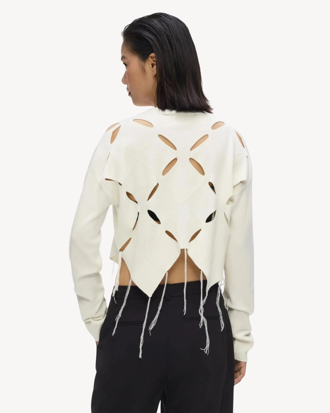 Karl Lagerfeld Jeans - Klj Knitted Argyle Top - Egret