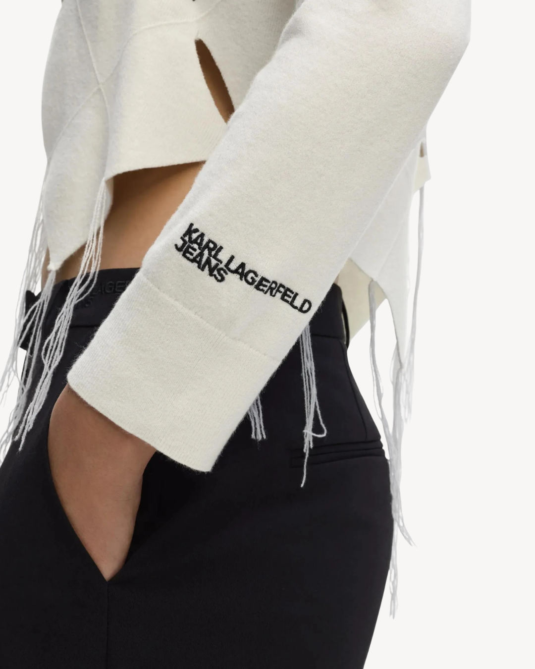 Karl Lagerfeld Jeans - Klj Knitted Argyle Top - Egret
