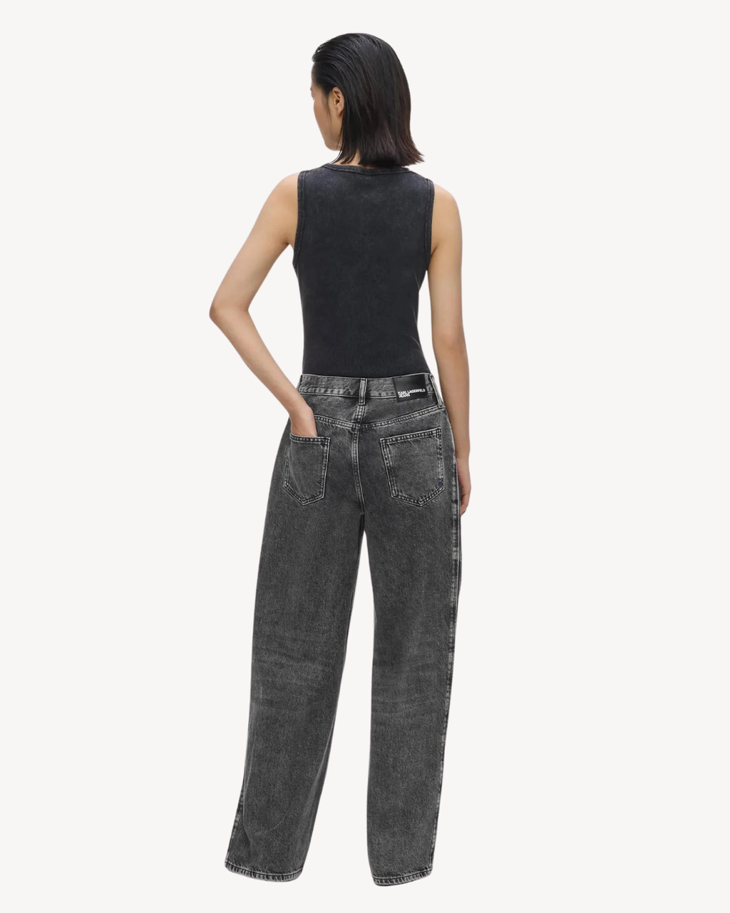 Karl Lagerfeld Jeans - Klj LR Wide Leg Denim - Acid Dark Grey