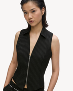 Karl Lagerfeld Jeans - Klj Pinstripe Waistcoat - Yarn Dyed Pinstripe