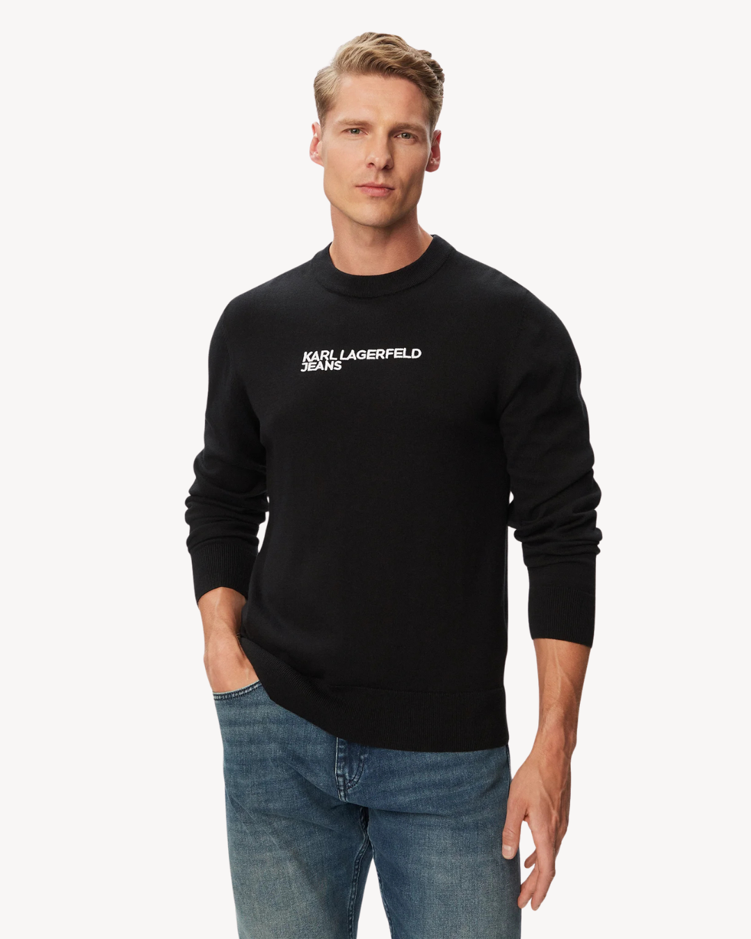 Karl Lagerfeld Jeans - Klj Reg LW Crew Sweater - Nero