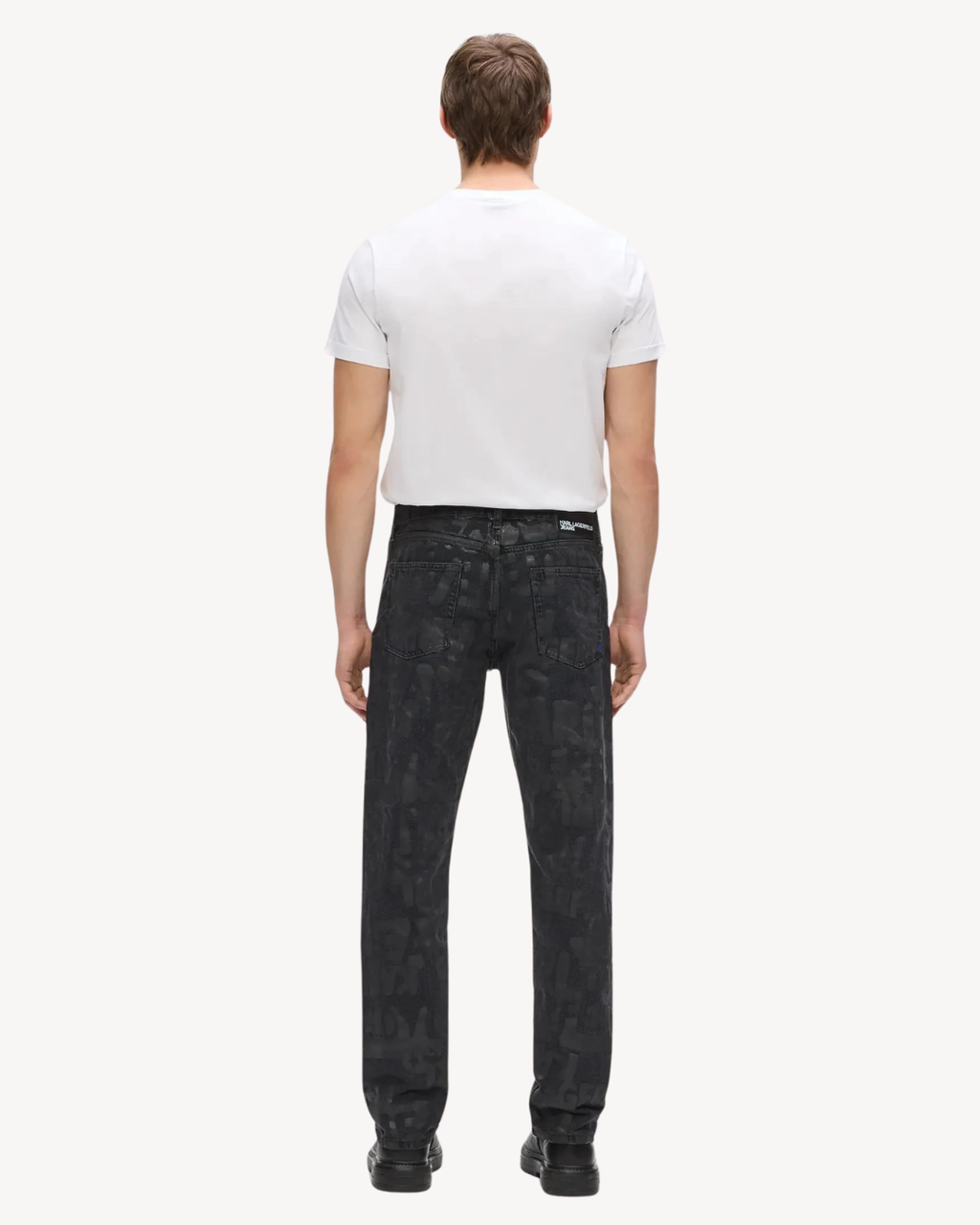 Karl Lagerfeld Jeans - Klj Straight Aop Denim - Washed Black