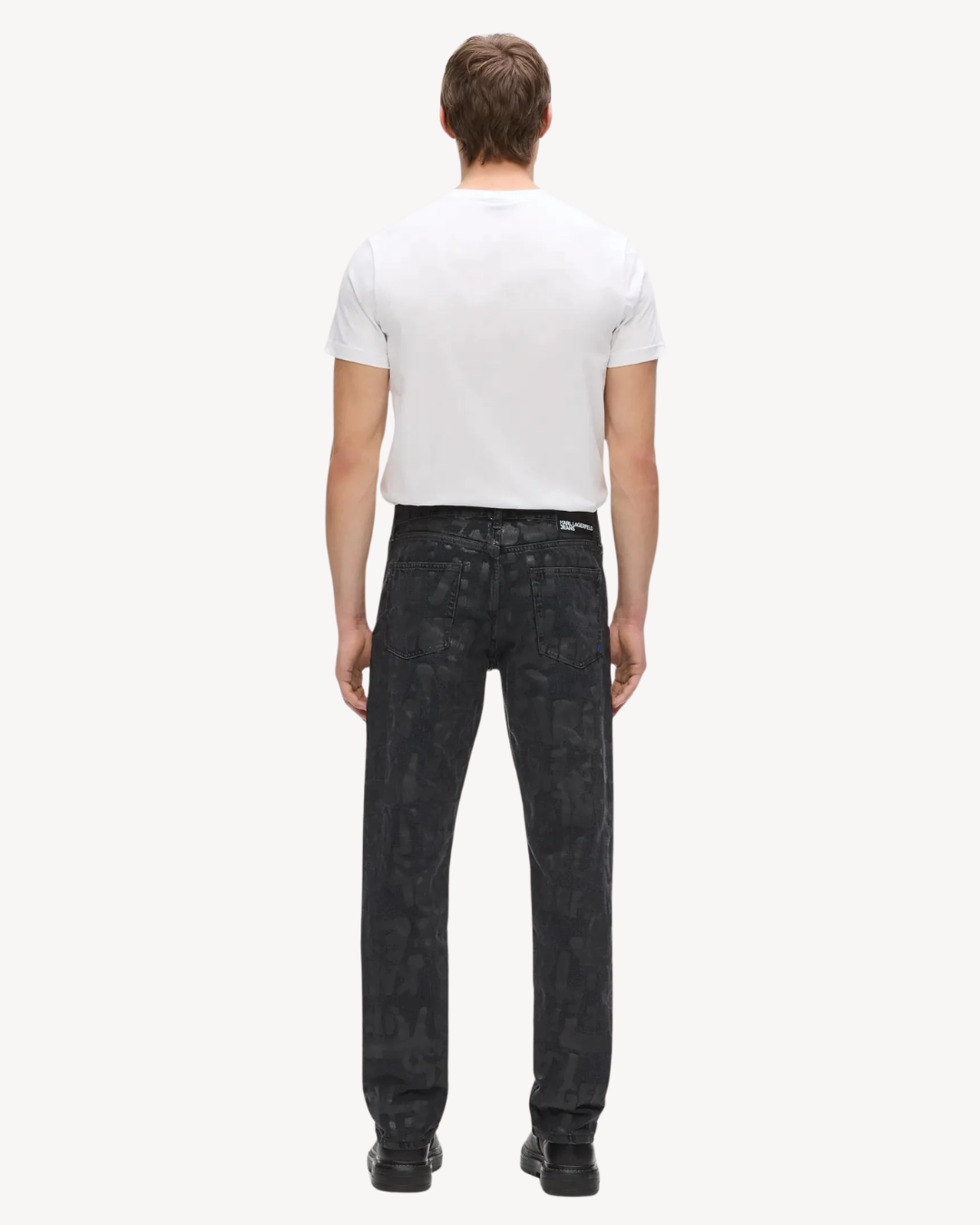 Karl Lagerfeld Jeans - Klj Straight Aop Denim - Washed Black