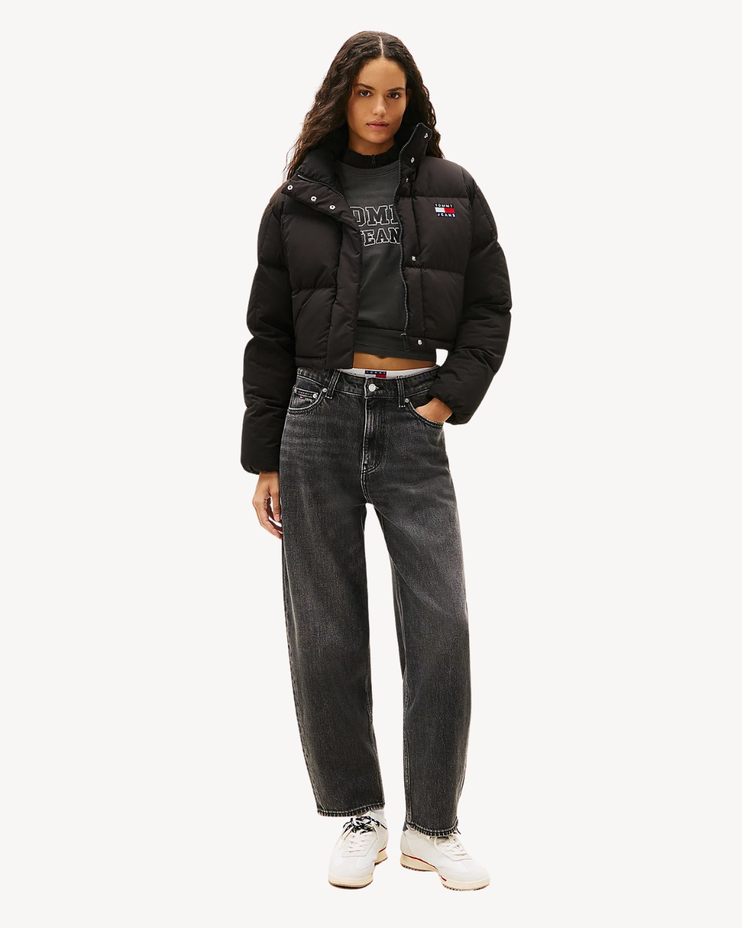 Tommy Jeans - Tjw Alaska Grid Crp Dwn Jacket - Nero