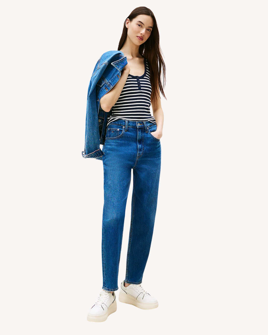 Tommy Jeans - Mom Jean Tapered - Blu