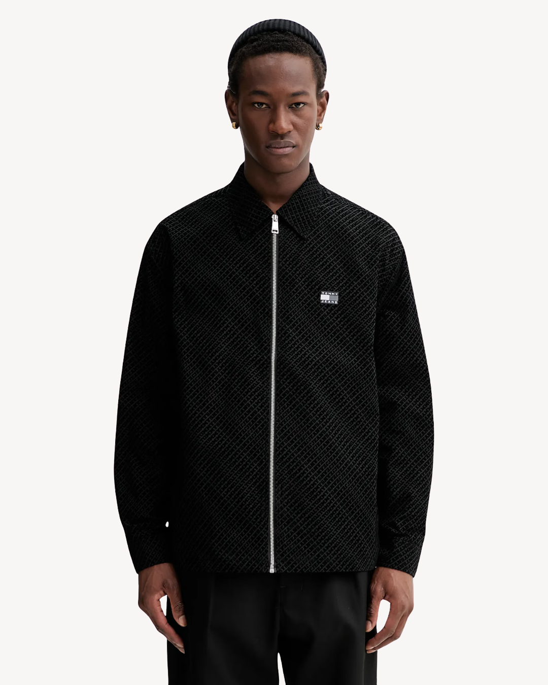 Tommy Jeans - Flock Print Overshirt - Nero